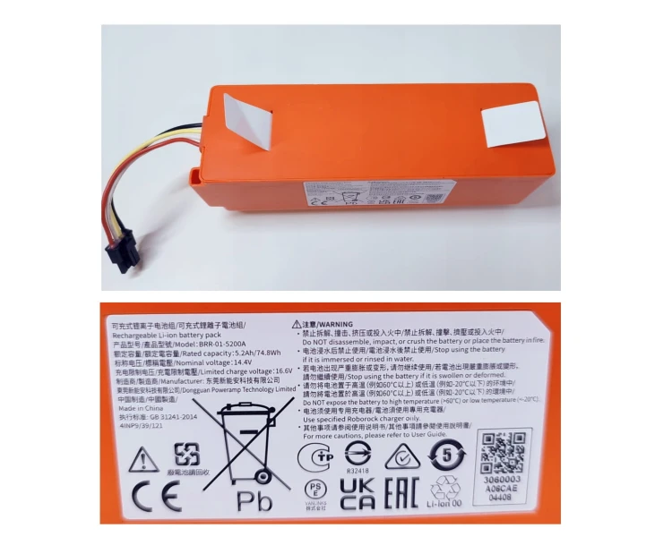 Bateria akumulator 5200mAh BRR-01-5200A do robota Roborock 5/S6/S7/S8/S50