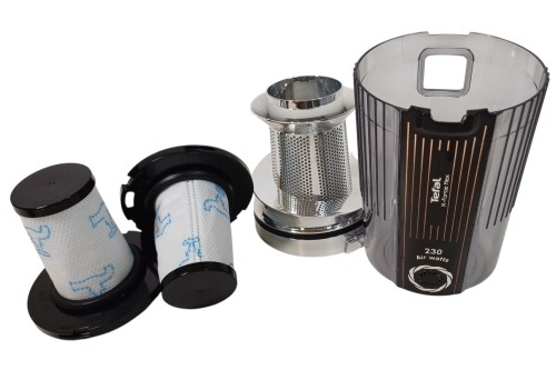 Tefal X-Force Flex 15.60 zbiornik Pojemnik na kurz,  Seprator, 2x Filtr do odkurzacza pionowego