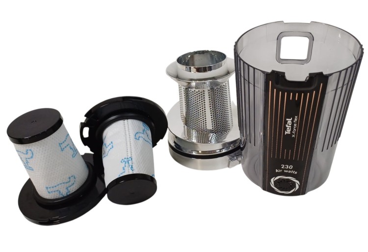 Tefal X-Force Flex 15.60 zbiornik Pojemnik na kurz,  Seprator, 2x Filtr do odkurzacza pionowego