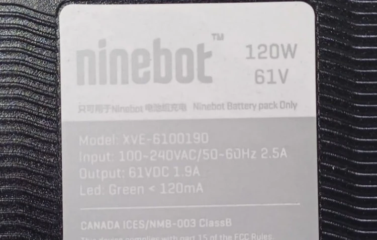 Zasilacz Segway Ninebot 61V 120W ładowarka