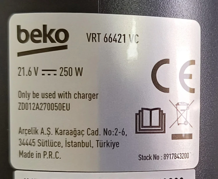 Korpus Beko VRT66421VC do odkurzacza z silnikiem