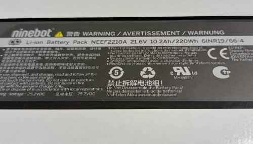 Akumulator bateria SEGWAY NINEBOT E2 do hulajnogi Oryginał NEEF2210A 21.6V