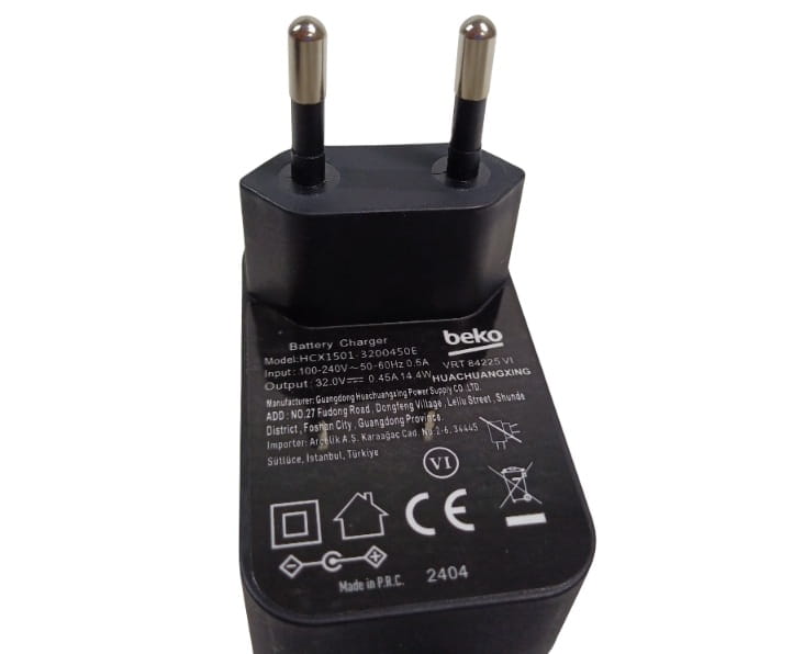 BEKO zasilacz uchwyt do odkurzacza HCX1501-3200450E oryginał 32.0V / 0.45A