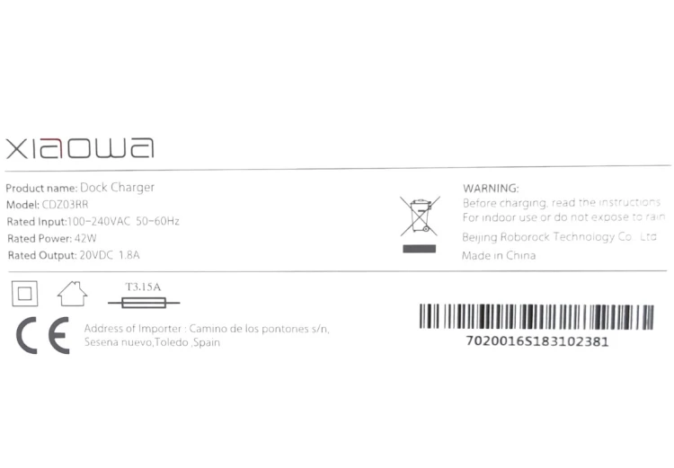 części do robota Xiaowa stacja do odkurzacza Xiaowa ładowarka do odkurzacza Xiaowa