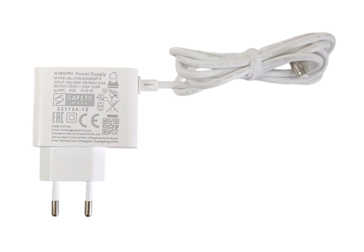zasilacz Xiaomi 20V 0,6A, zasilacz Xiaomi 12W, BLJ15WJ200060P-V, zasilacz do stacji Xiaomi S20