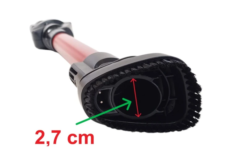 czerwona rura z czarnymi mocowaniami, rura przegubowa do odkurzacza, wymienna rura do Tefal 9.60